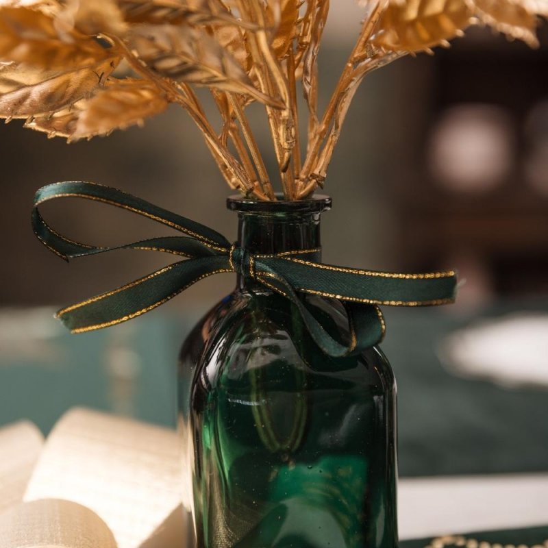 Vaso Junho Inglês Verde Vidro 6,5x6,5x13,5cm - 290ml