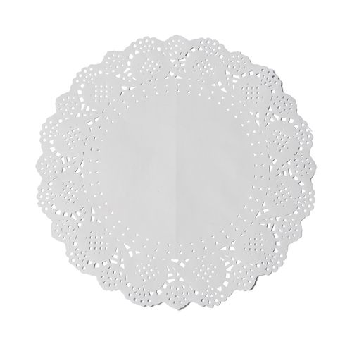 6 Naperons Papel Brancos 26,5cm