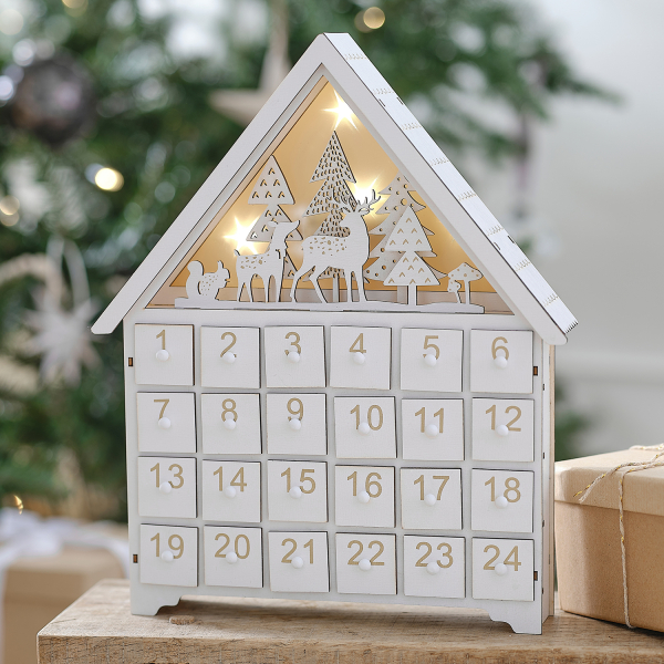 Calendário do Advento iluminado Natal