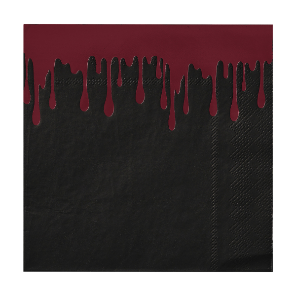 16 Guardanapos Sangue (Tinta metálica) Halloween