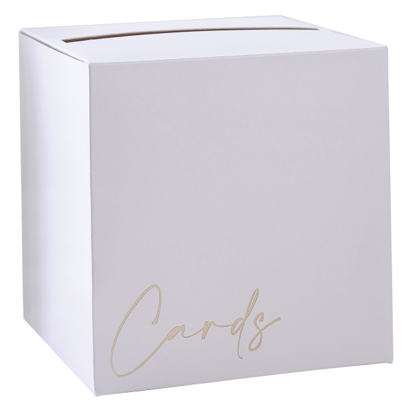 Caixa de cartão texturado para cartas - Branco