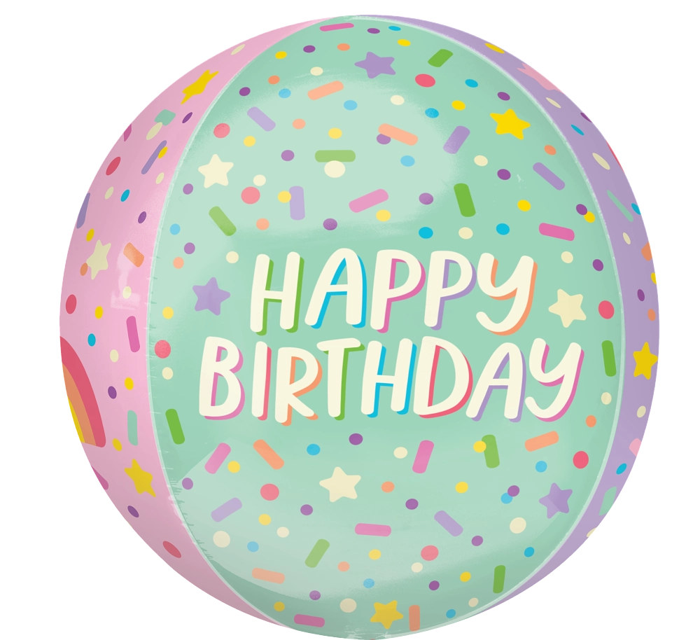 Balão Foil Orbz 38x40cm Ice Cream Party Birthday