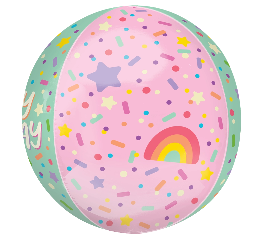 Balão Foil Orbz 38x40cm Ice Cream Party Birthday