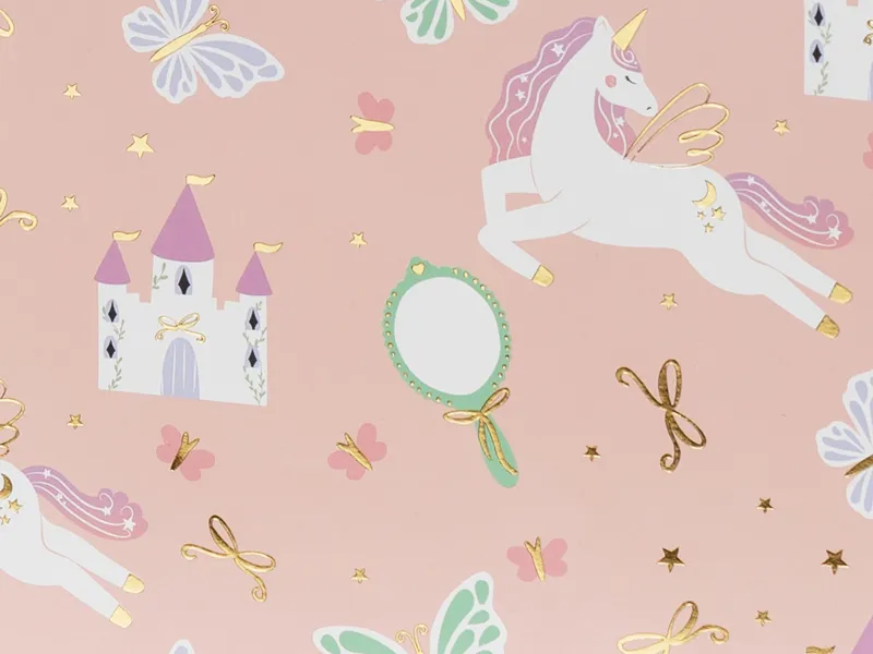 Saco para Presente Unicórnios 24x10x32cm