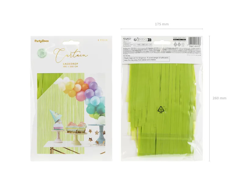 Cortina 100x200cm Verde Claro