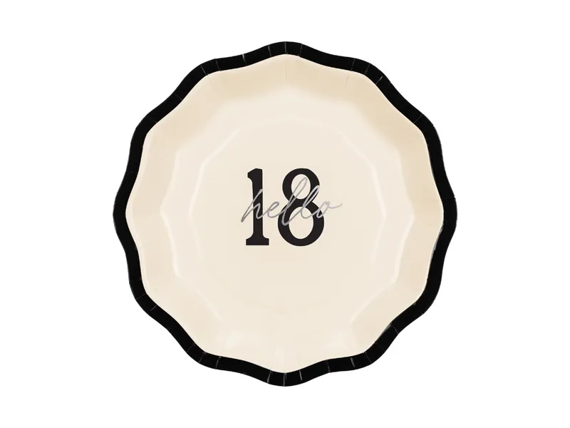 6 Pratos 18cm Hello 18