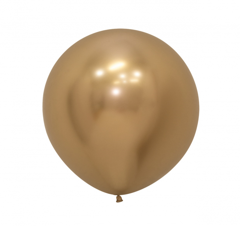 10 Balões latex R24 (60cm) - Reflex Gold - 970