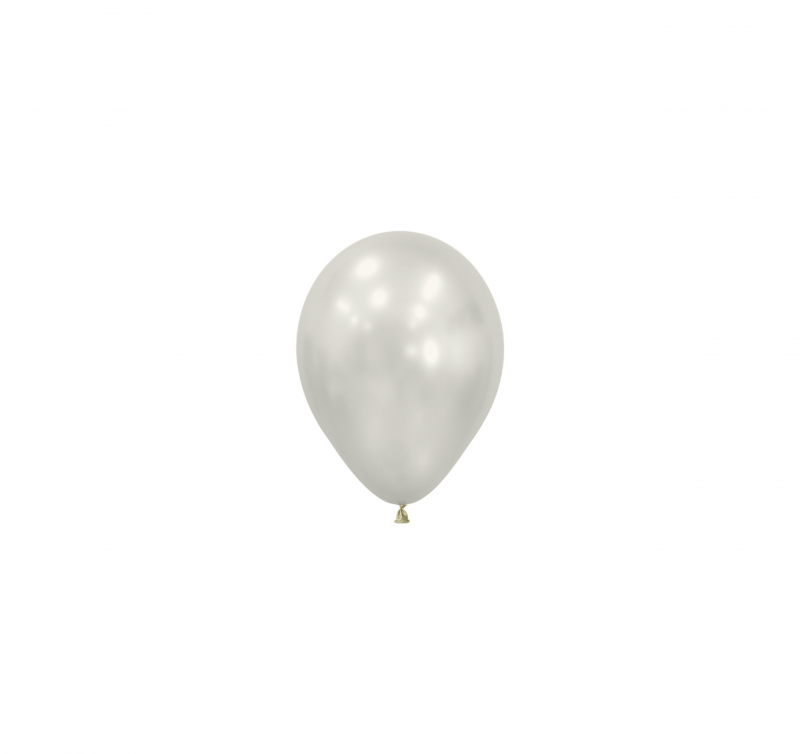 50 Balões latex R5 (12cm) - Silk Oyster White - 806