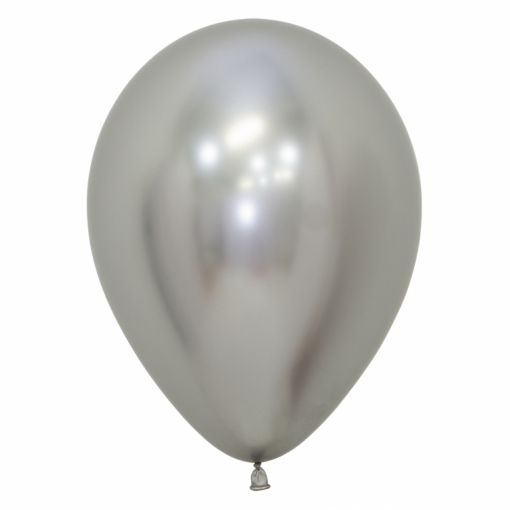 50 Balões latex R12 (30cm) -  Reflex Silver - 981