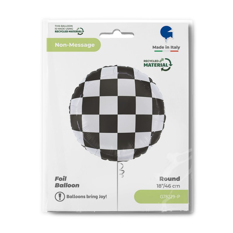 Balão Foil 46cm Xadrez