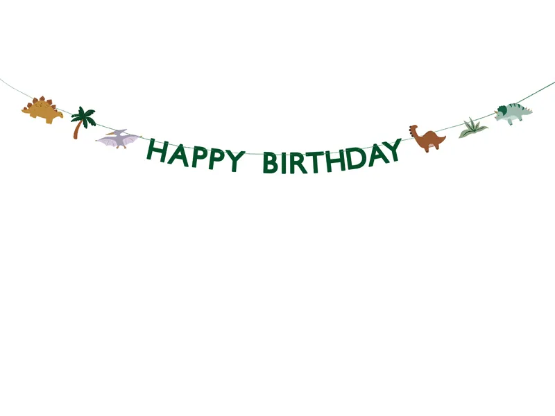 Grinalda Happy Birthday 3m Dinossauros 