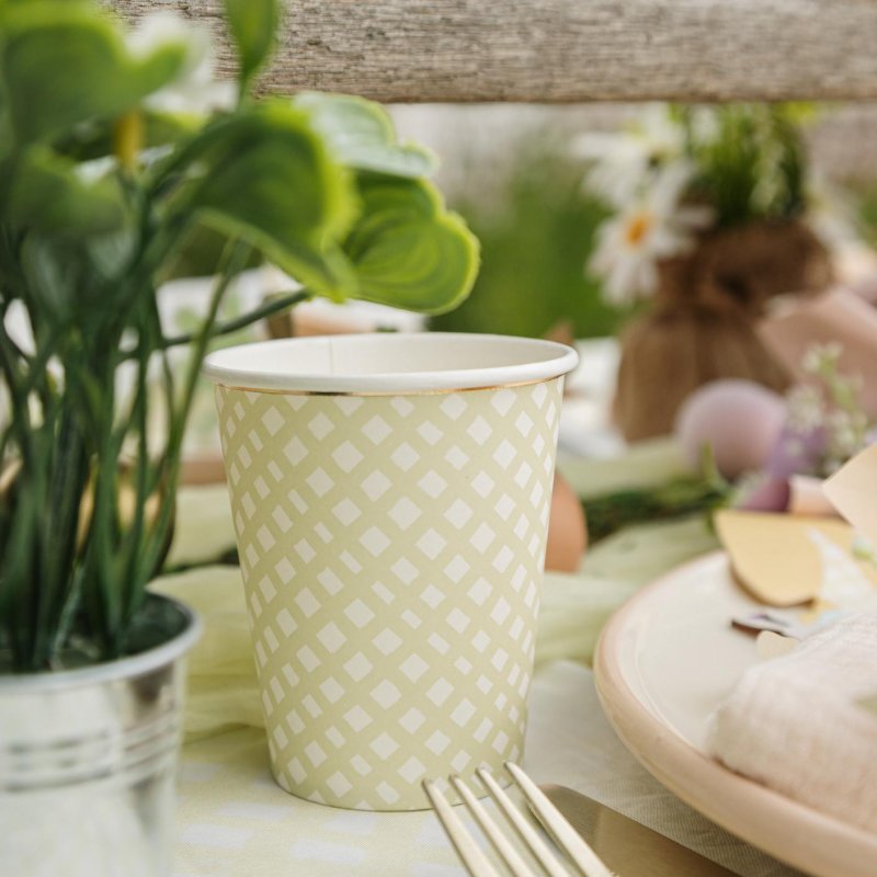 8 Copos 255ml Sortidos Vichy (Margaridas)