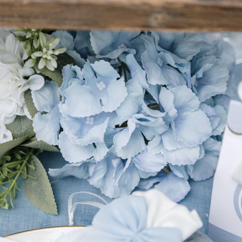 Cabeça de Hortênsia 19cm Azul