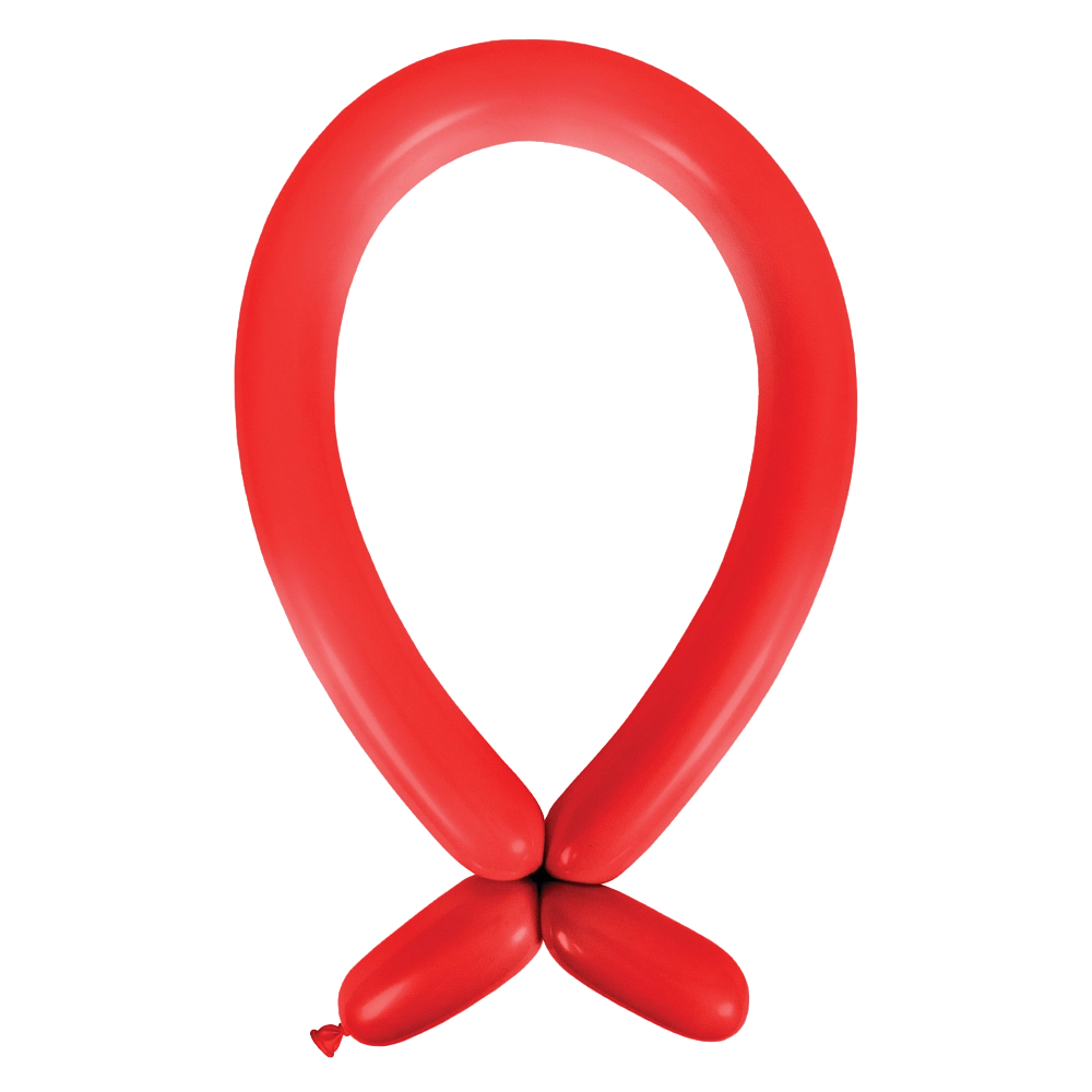 100 Balões latex Modelar 260 Standard Apple Red