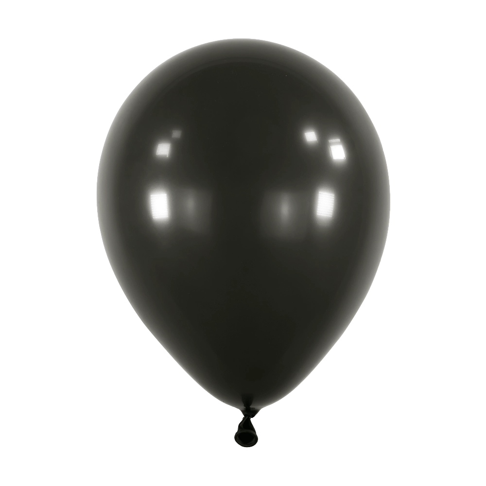 100 Balões latex 5'' (12cm) Fashion Jet Black