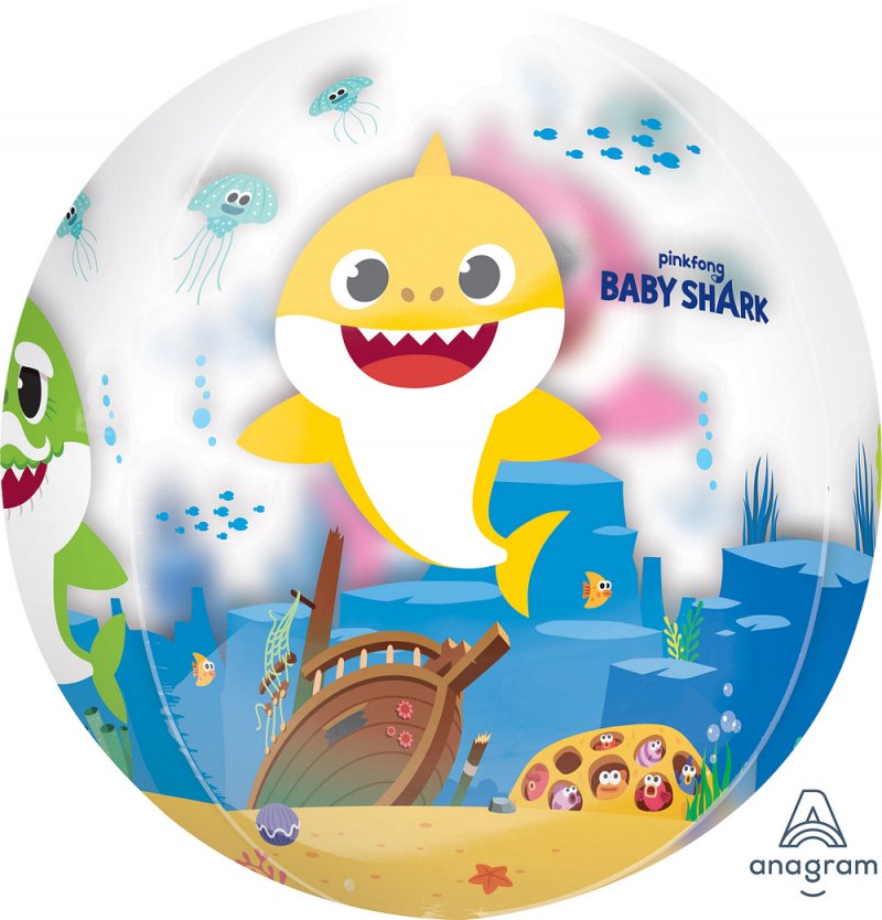 Balão Foil Orbz 38x40cm Baby Shark