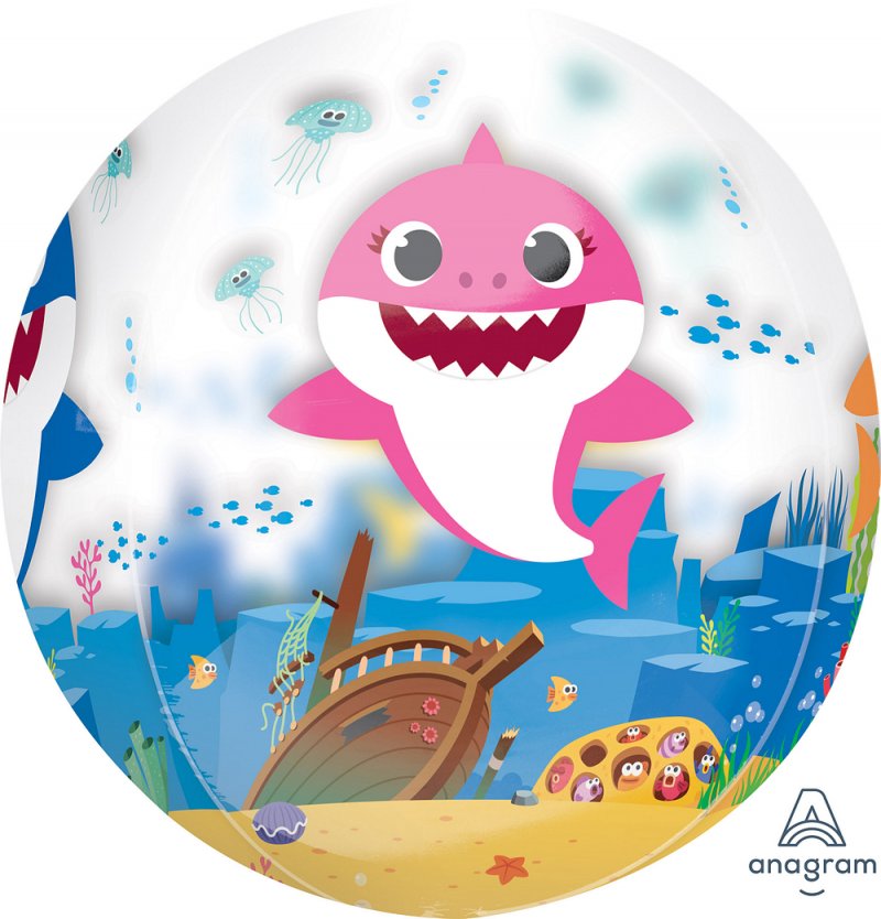 Balão Foil Orbz 38x40cm Baby Shark