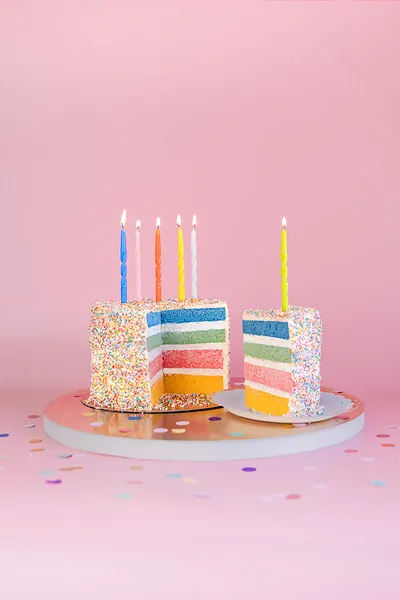 6 Velas de Aniversário 14cm Torcidas Coliridas 