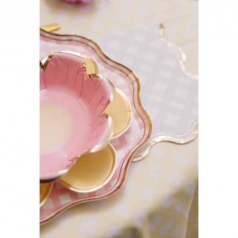 8 Pratos 23cm Sortidos Vichy (Margaridas)