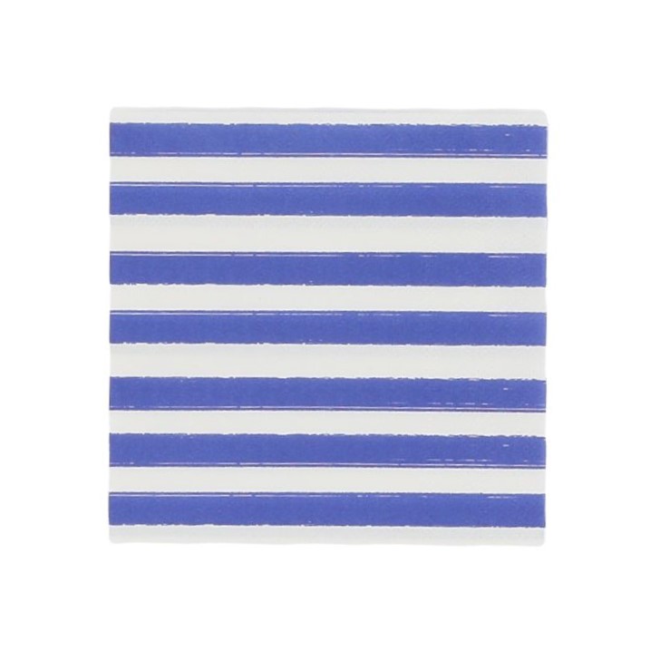 15 Guardanapos 24cm Mix&Match - Riscas Azuis
