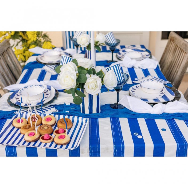 3 Travessas 35x25,5cm Mix&Match - Riscas Azuis