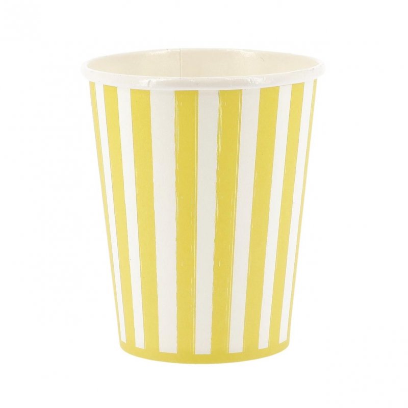 6 Copos 255ml Mix&Match - Riscas Amarelas