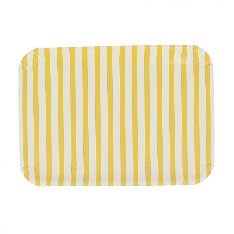 3 Travessas 35x25,5cm Mix&Match - Riscas Amarelas