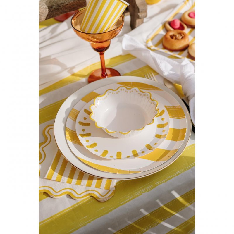 6 Copos 255ml Mix&Match - Riscas Amarelas