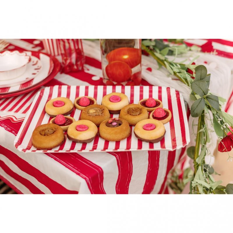 3 Travessas 35x25,5cm Mix&Match - Riscas Vermelhas