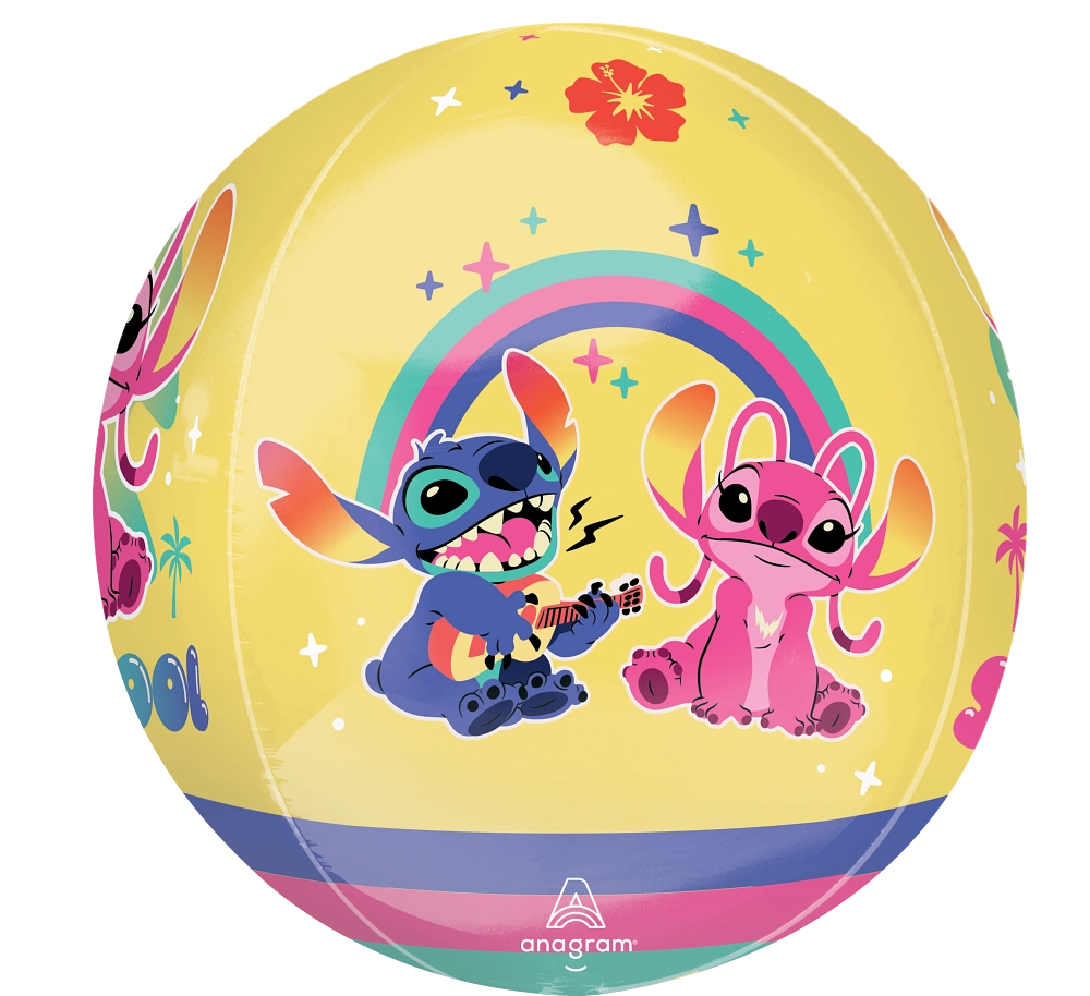 Balão Foil Orbz 38x40cm Stitch & Angel