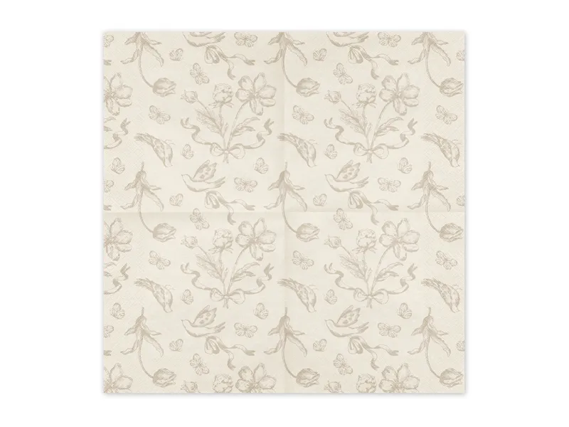 12 Guardanapos 33cm Flores