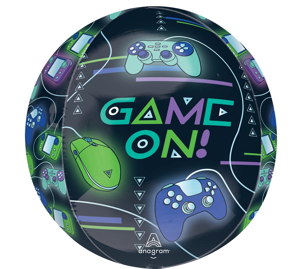 Balão Foil Orbz 38x40cm Game On - Gamer Birthday