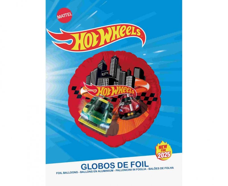 Balão Foil 45cm Hot Wheels
