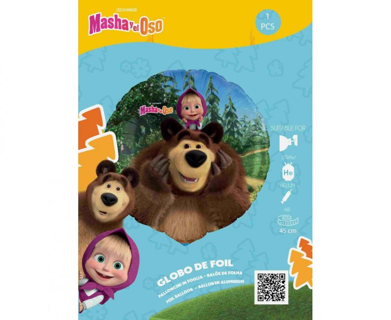 Balão Foil 45cm Masha e o Urso