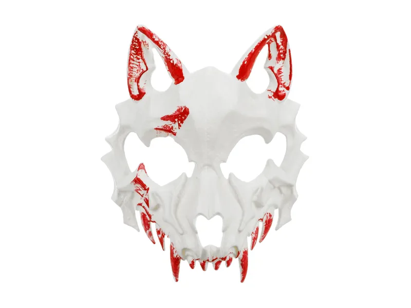 Máscara Halloween 17x20cm Lobo Sangrento 