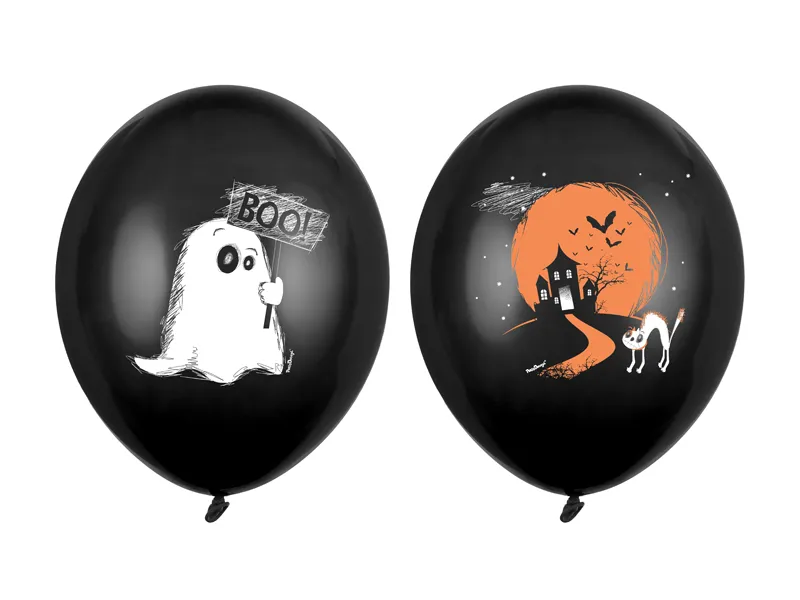 6 Balões Látex 30cm Fantasma - Halloween