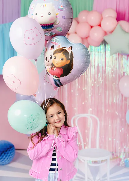 6 Balões Látex 27cm Gabby’s Dollhouse