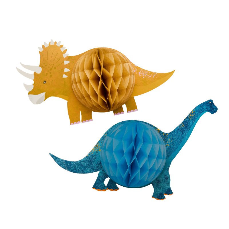 2 Decorações Honeycombs Party Dinosaur