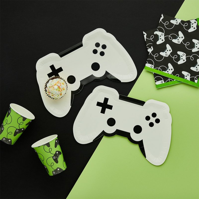 8 Pratos 28x17,5cm Gaming