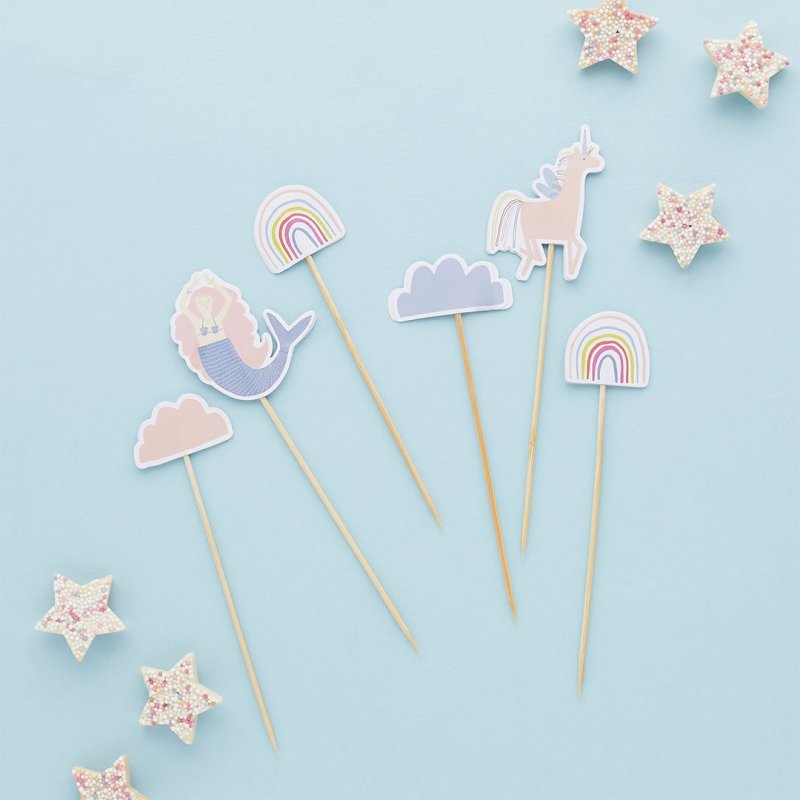 6 Topos de Bolo Rainbow Party