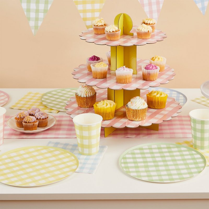 8 Pratos 22,5cm Gingham