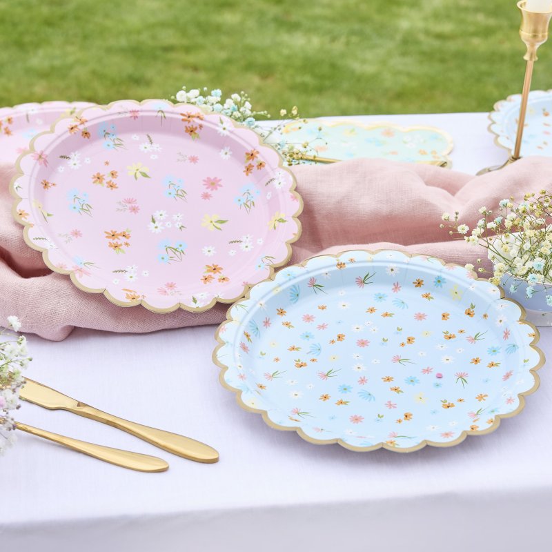 8 Pratos 22,5cm Floral