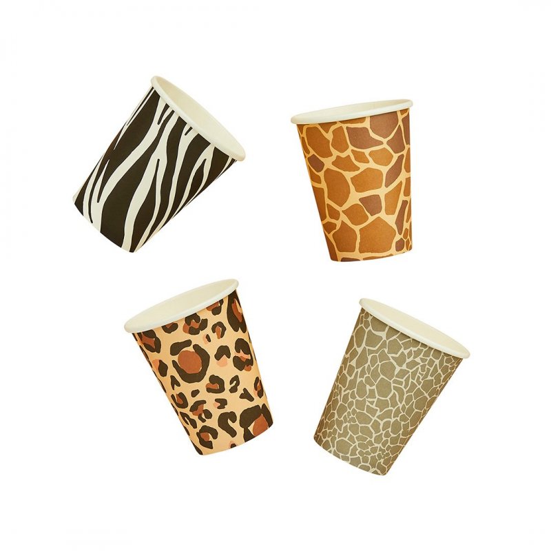 8 Copos 250ml Animal Print