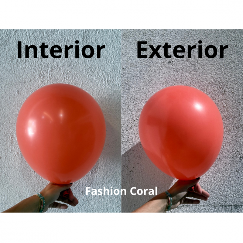 100 Balões latex 5'' (12cm) Fashion Coral