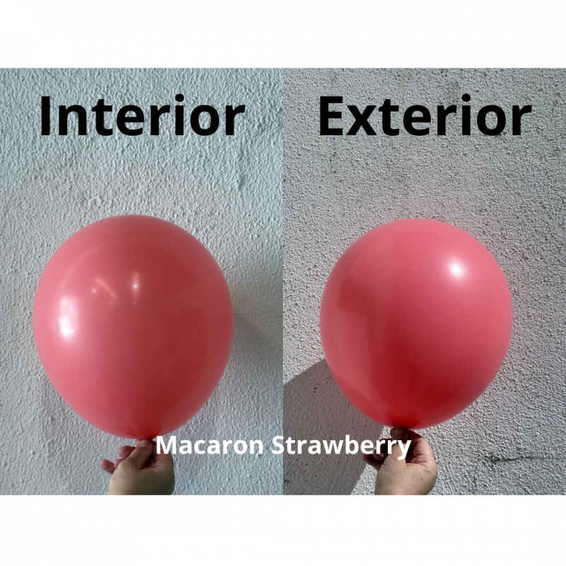 25 Balões latex 18'' (45cm) Macaron Strawberry