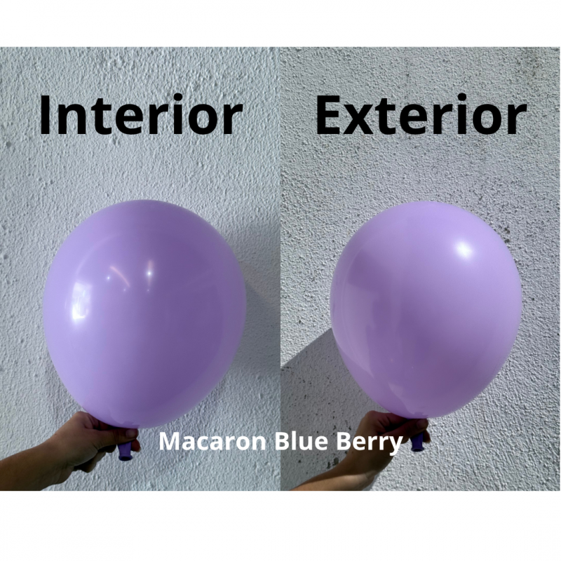 25 Balões latex 18'' (45cm) Macaron Blueberry