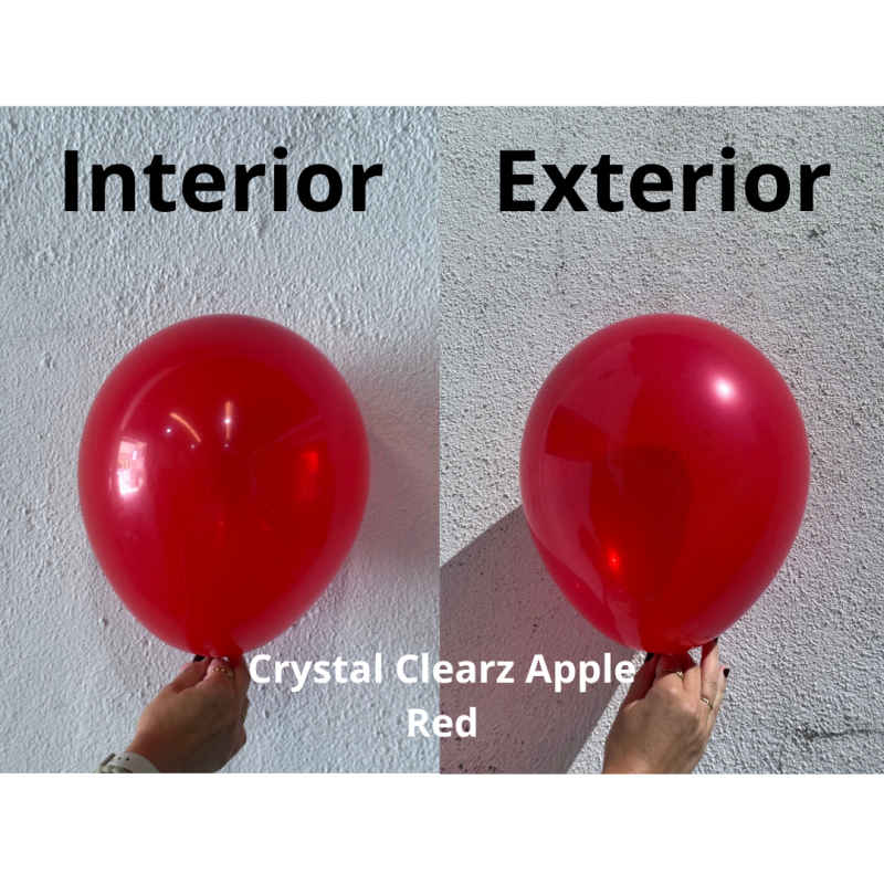 50 Balões latex 11'' (28cm) Crystal Clearz™ Apple Red