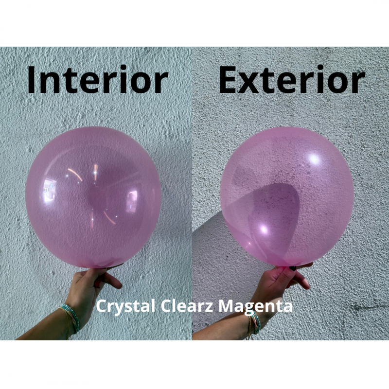 50 Balões latex 11'' (28cm) Crystal Clearz™ Magenta