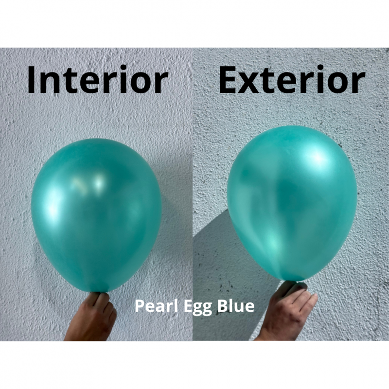 50 Balões latex 11'' (28cm) Pearl Robins Egg Blue