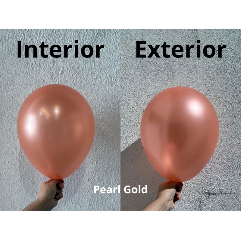 100 Balões latex 5'' (12cm) Pearl Rose Gold